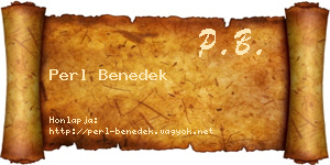 Perl Benedek névjegykártya